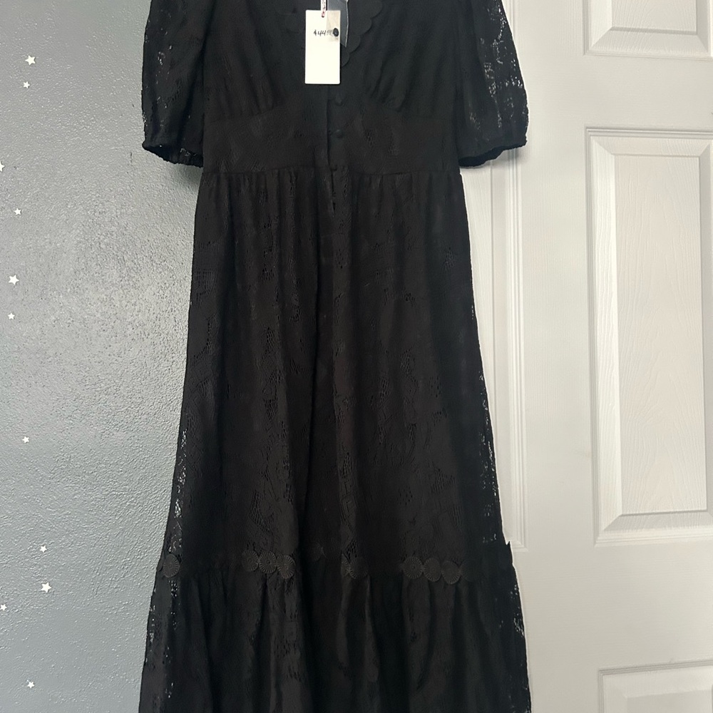Elegant Black Lace Dress